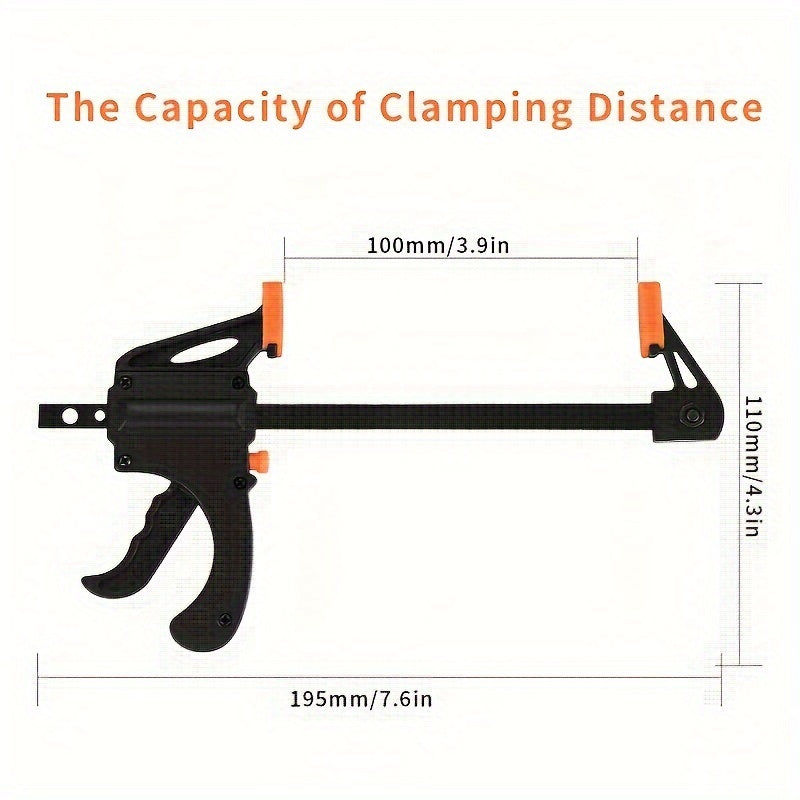 Woodworking Clamp F-Type Adjustable Ratchet Grip Heavy Duty 4 Inch Tool