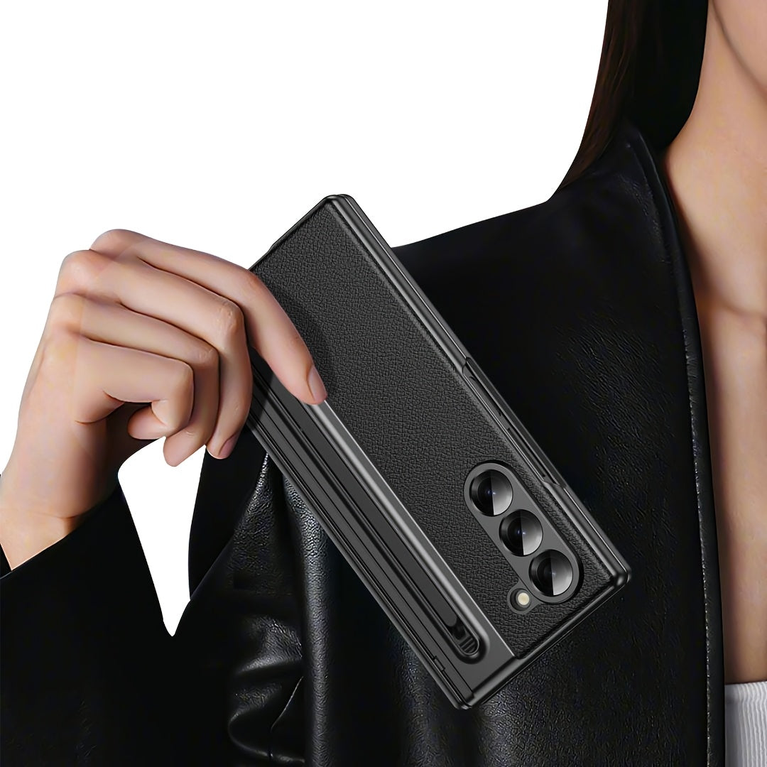 Galaxy Z Fold6 Case with Built-in S Pen Hinge Protection Shockproof Screen Protector Ultra-Thin Black Blue Green Pink