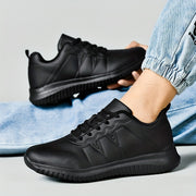 Women's Black Slip-Resistant Chef Shoes for Kitchen and Work