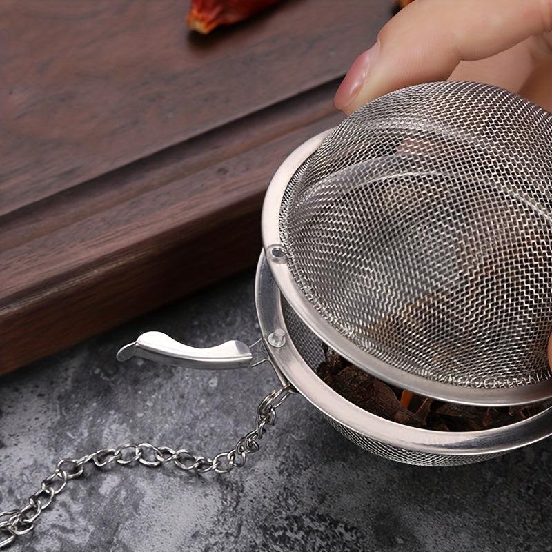 Metal Mesh Tea Infuser, Reusable Food Grade Strainer for Loose Leaf Tea and Spices