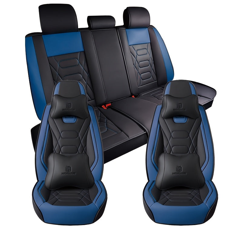 All-Season Wear-Resistant PU Leather Car Seat Cover for 5-Seater