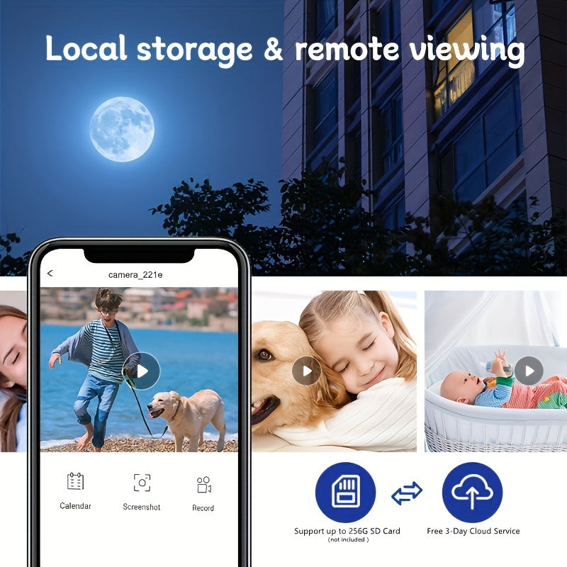Cámara de seguridad solar inalámbrica 1080P PTZ visión nocturna detección de movimiento Wi-Fi exterior