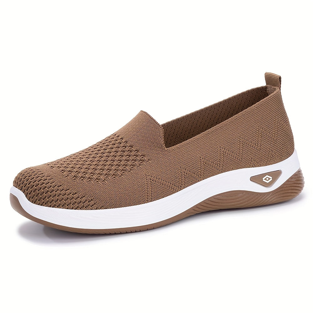 Women's Mesh Slip-On Sneakers Lightweight Casual Walking Shoes All-Season