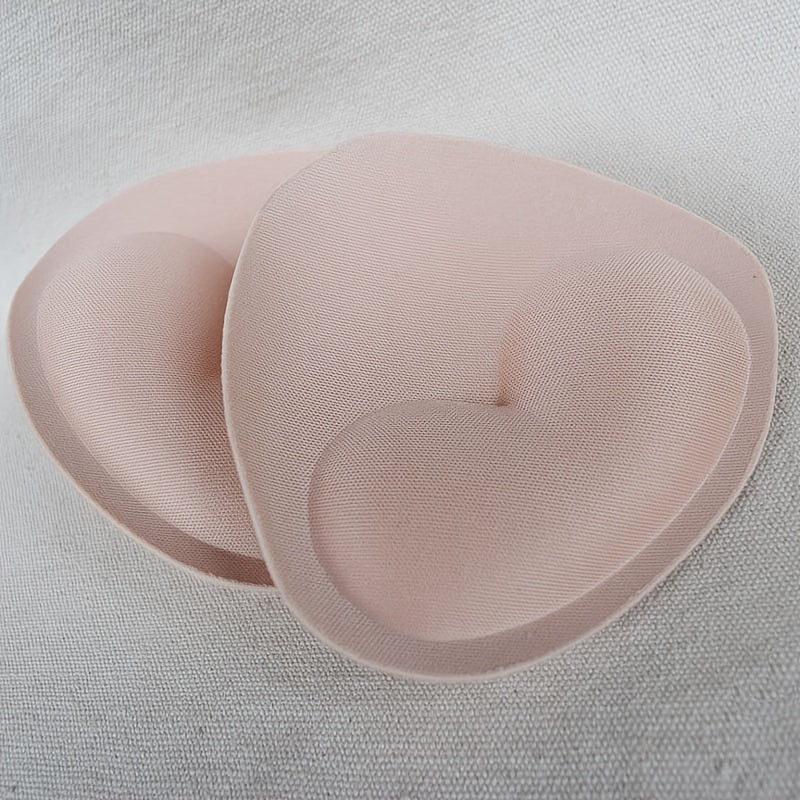 2 Pairs Heart-Shaped Sponge Bra Inserts Removable Washable Cup Enhancers for Bikinis Tops Bras
