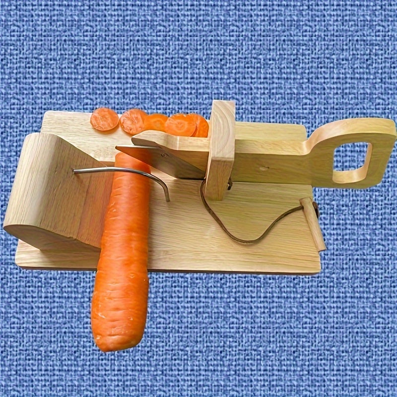 Cortador de jamón de acero inoxidable con protector de mano, cortador de fruta y pepino