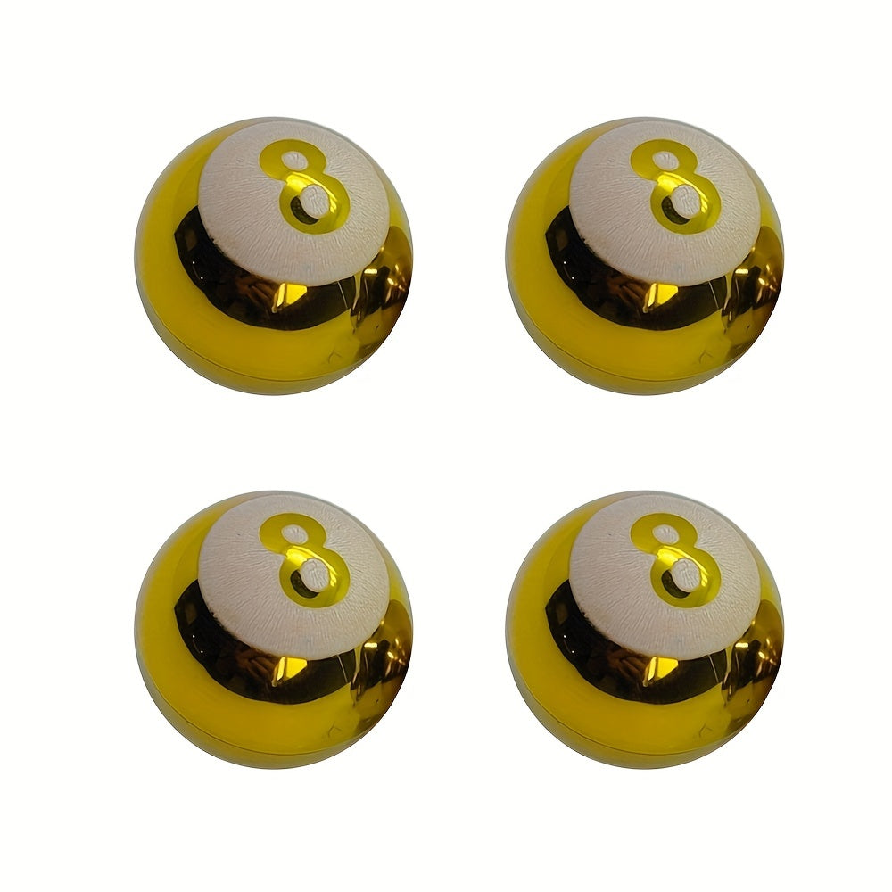 4Pcs Round Number 8 Plastic Wheel Stem Dust Caps for Cars Trucks Bikes
