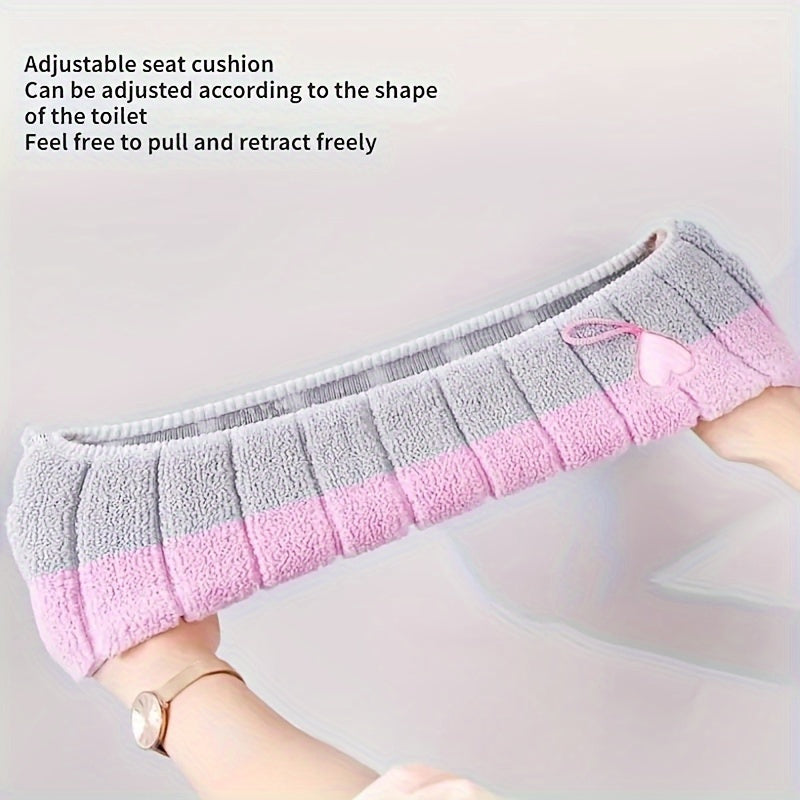 Uy va tijorat uchun tutqichi bo'lgan plush to'qilgan hojatxona o'rnagi - qalin, iliq va qulay.