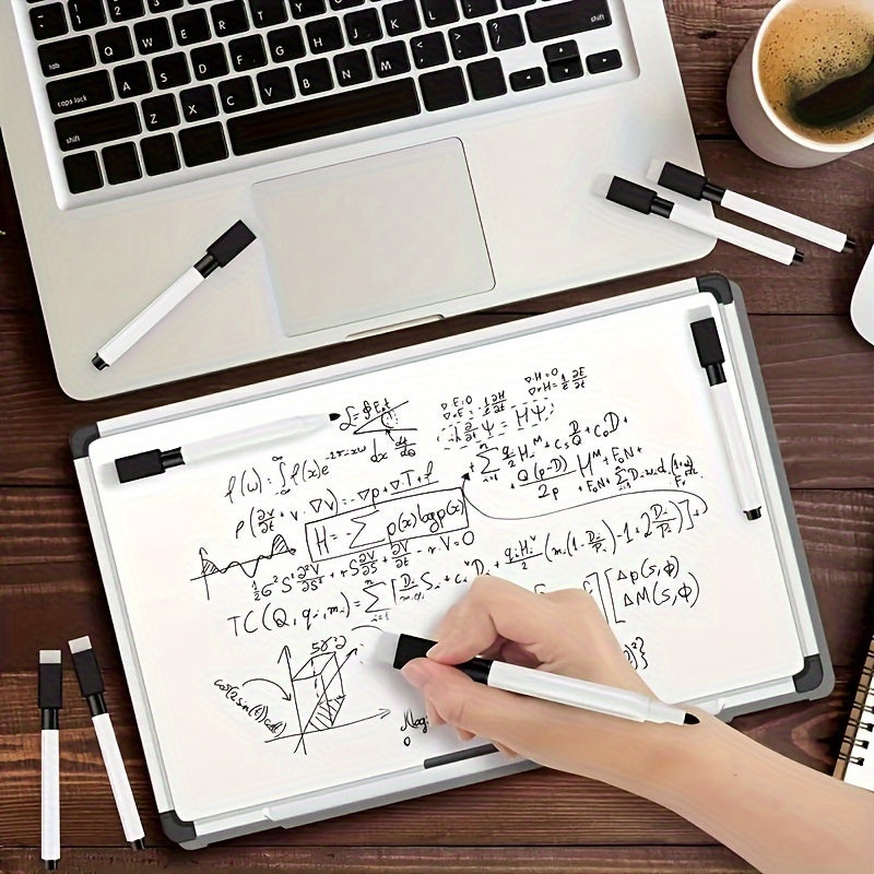 50-Pack Black Dry Erase Markers with Eraser Caps for Whiteboards and Chalkboards