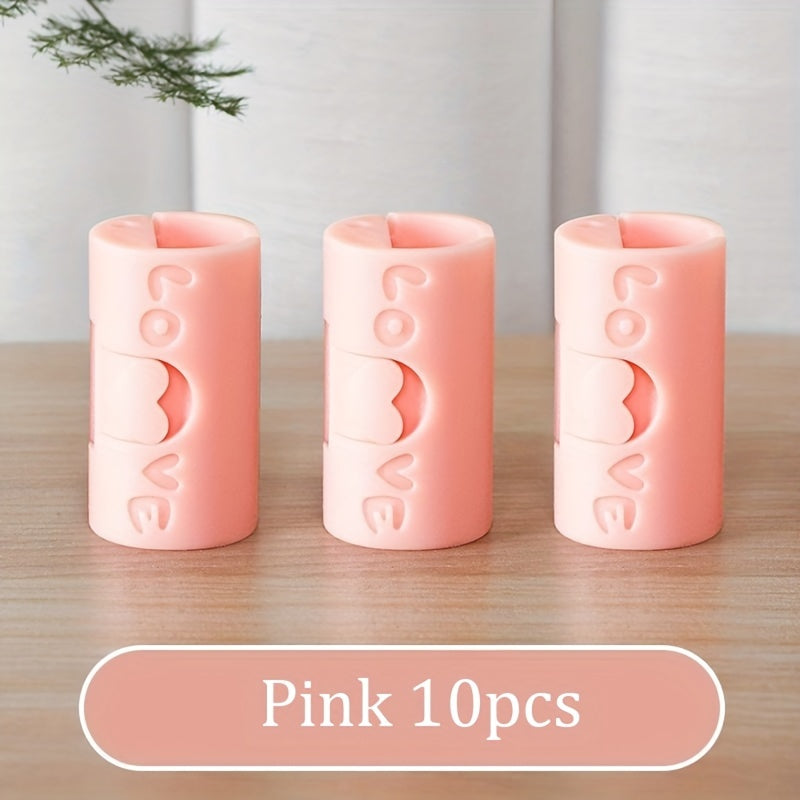 Pack of 10 Blue Heart Pattern Bed Sheet Clips Non-Slip Fasteners for Bumpy Mattresses