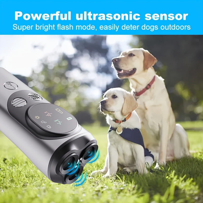 Rechargeable Dog Bark Control Device with LED Flashlight USB Charging Lithium Battery