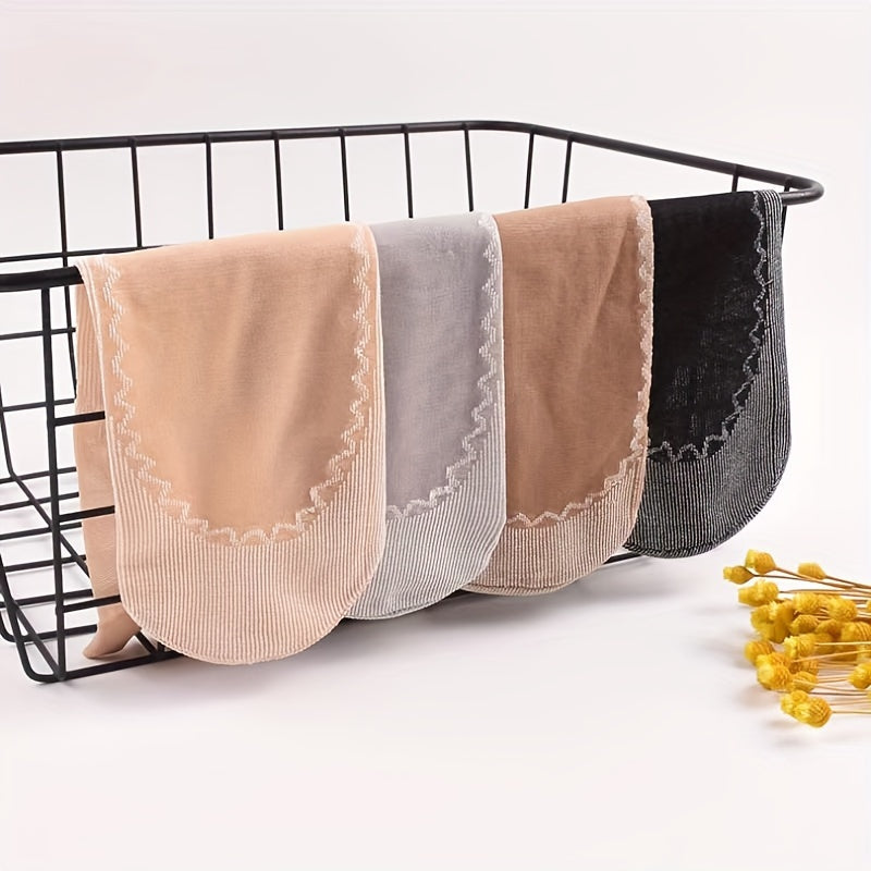 Women's Mesh Socks 4 Pairs Non-Slip Sweat-Absorbing Flesh-Colored Short