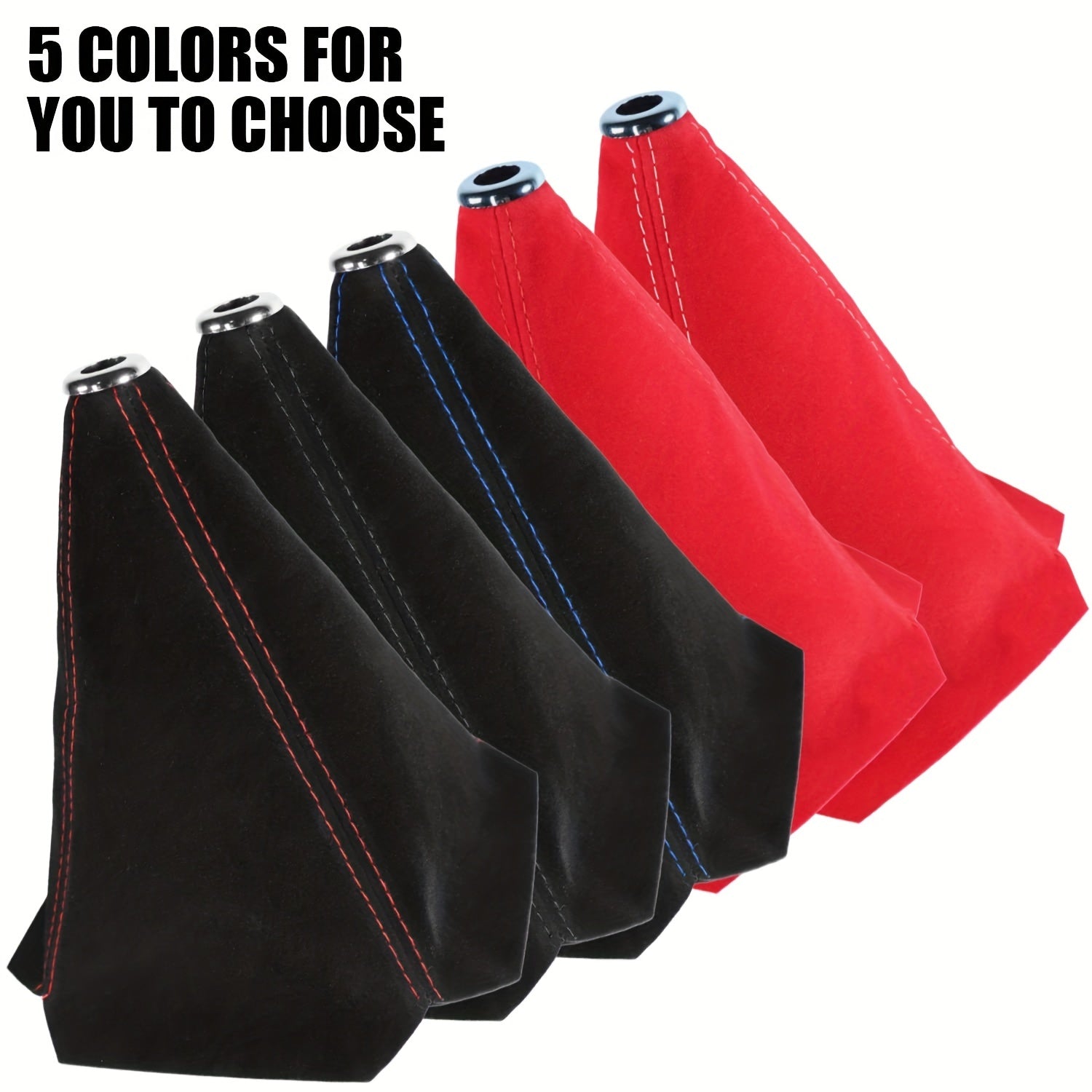 Universal Velvet Gear Shift Boot Gaiter with Stitching for Manual Transmission