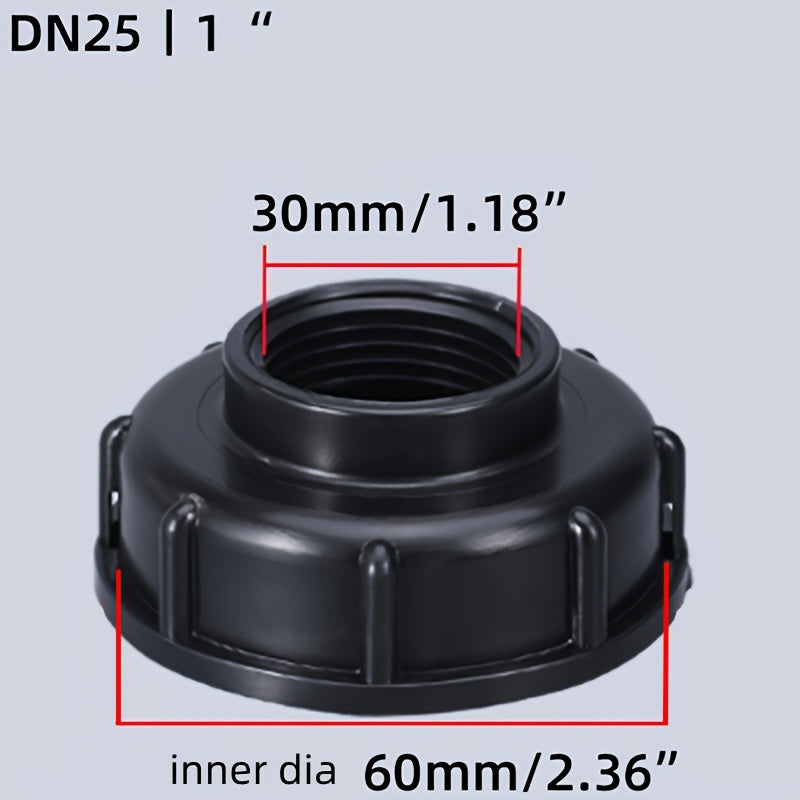Plastic IBC Tote Adapter with Threaded Hose Drain Fitting for Garden and Lawn Care