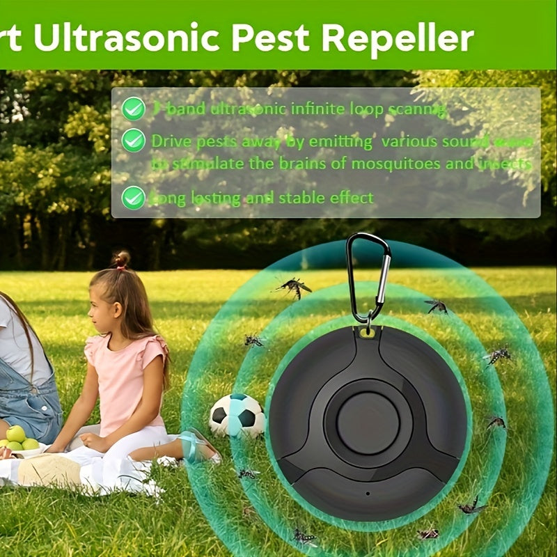 Ultrasonic Pest Repellent Indoor Outdoor Mosquito and Flea Repeller Black