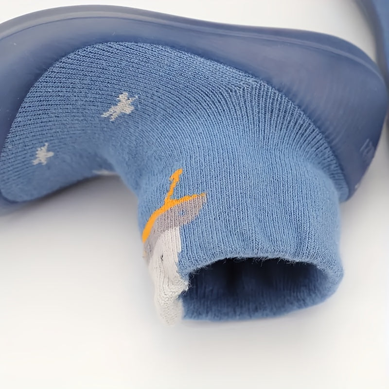 Bola va bolalar uchun, ko‘k, sariq, pushti va jigarrang ranglarda, qattiq tormoq bilan yopiladigan, bolalar va bolalar uchun sirpanmaydigan rezina tagli oyoq kiyimlari