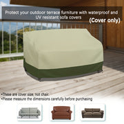 Outdoor Furniture Cover Waterproof UV Protection Beige Green Rip-Resistant Patio Sofa Cover