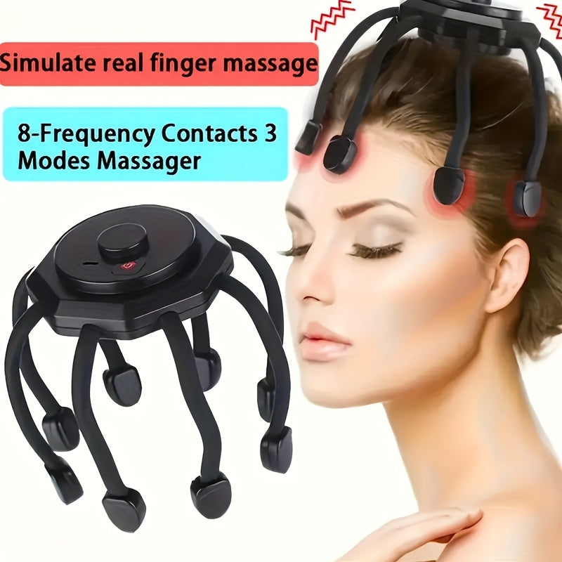 Electric Head Massager with 3 Modes Rechargeable Scalp Relaxation Device