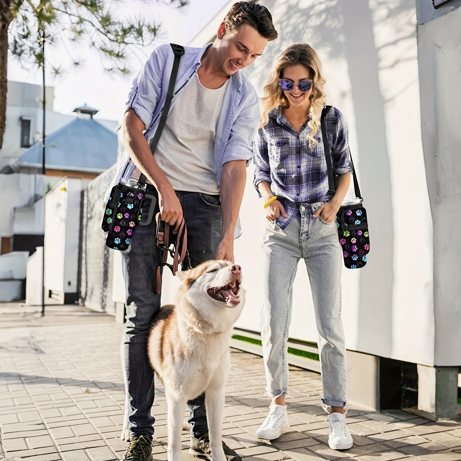 Black Neoprene Cup Holder with Phone Pocket for 40oz Bottles Scratch-Resistant PVC-Free