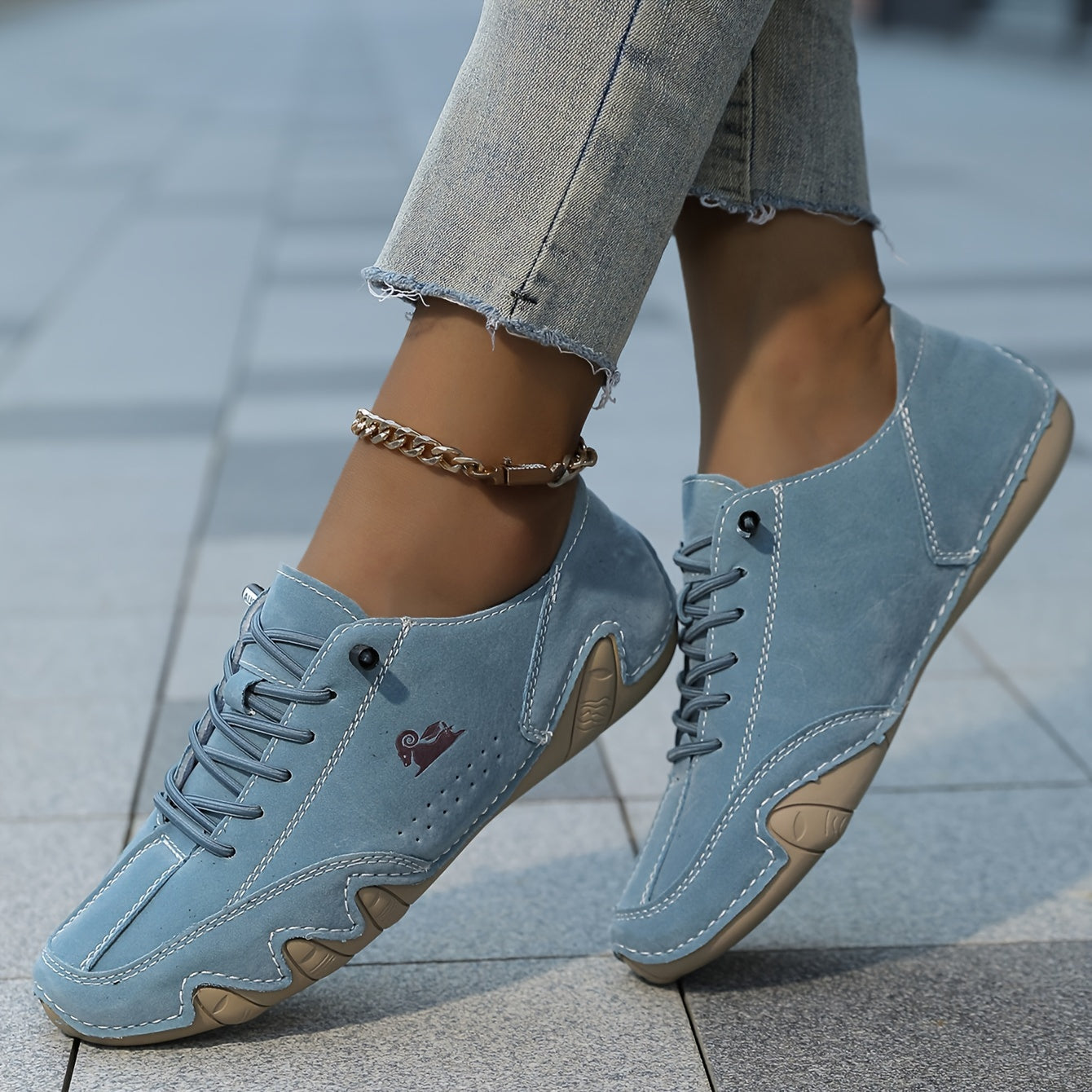 Women's Vintage Octopus Sneakers Lace-Up Non-Slip Rubber Casual Shoes