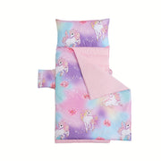 Kids Microfiber Sleeping Mat with Removable Pillow for Preschool Travel and Gifting