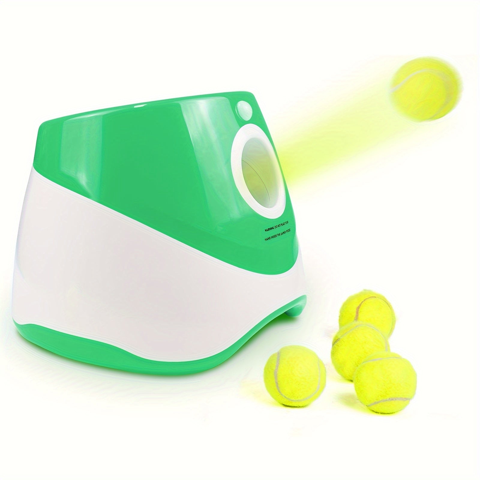 Ko‘k va oq avtomatik it o‘yinchoq uchirgichi, USB orqali qayta zaryadlanadigan tennis to‘pi uloqtiruvchi