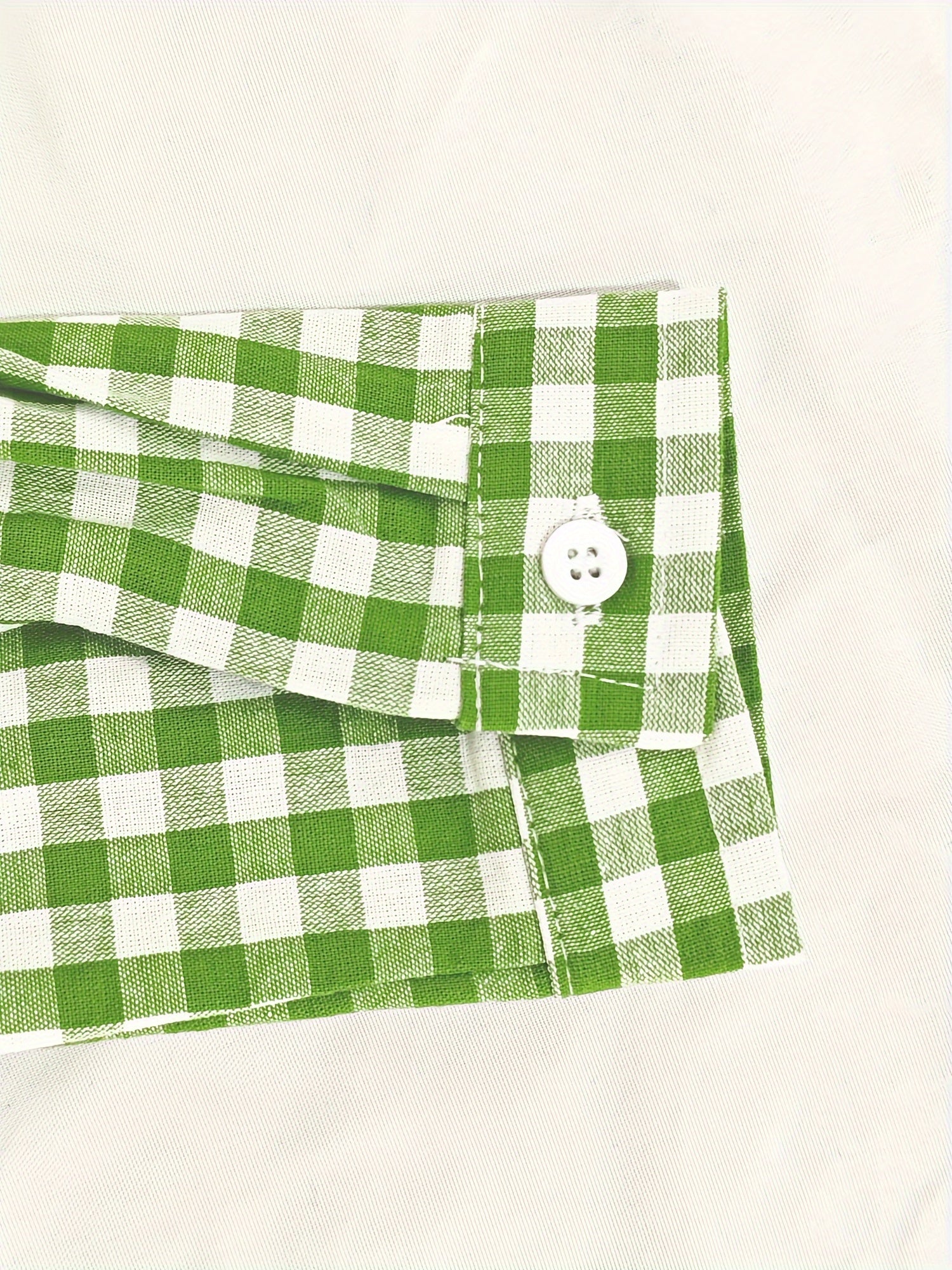 Camisa de manga larga a cuadros para niños, para niños y niñas, 100% algodón, ajuste regular, cuello de solapa