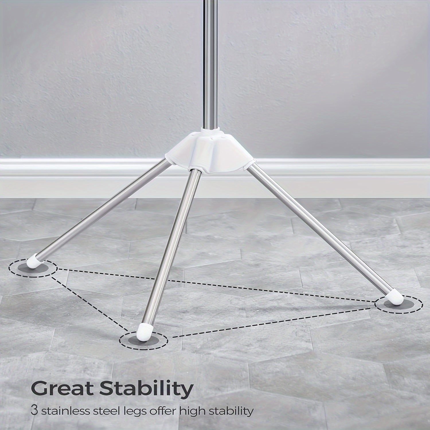 Extendable Stainless Steel Tripod Clothes Dryer with Collapsible Stand
