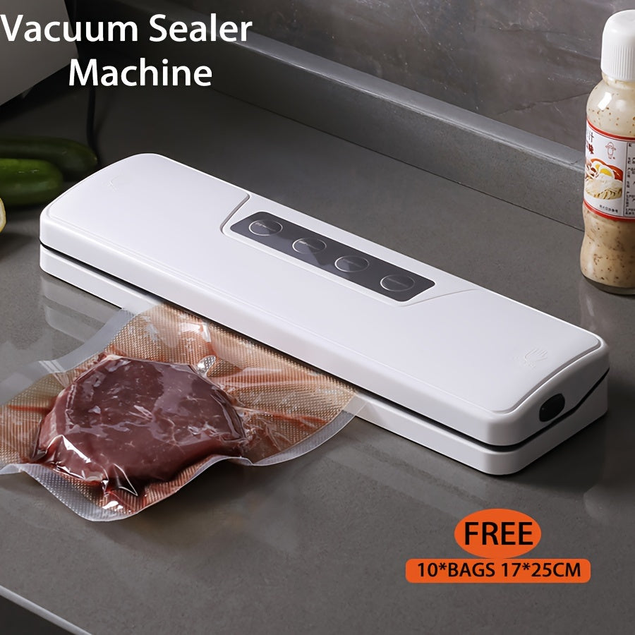 Avtomatik oziq-ovqat vakuum yopishqoq, yengil va kompakt, EU rozetkasi, 10 ta paket