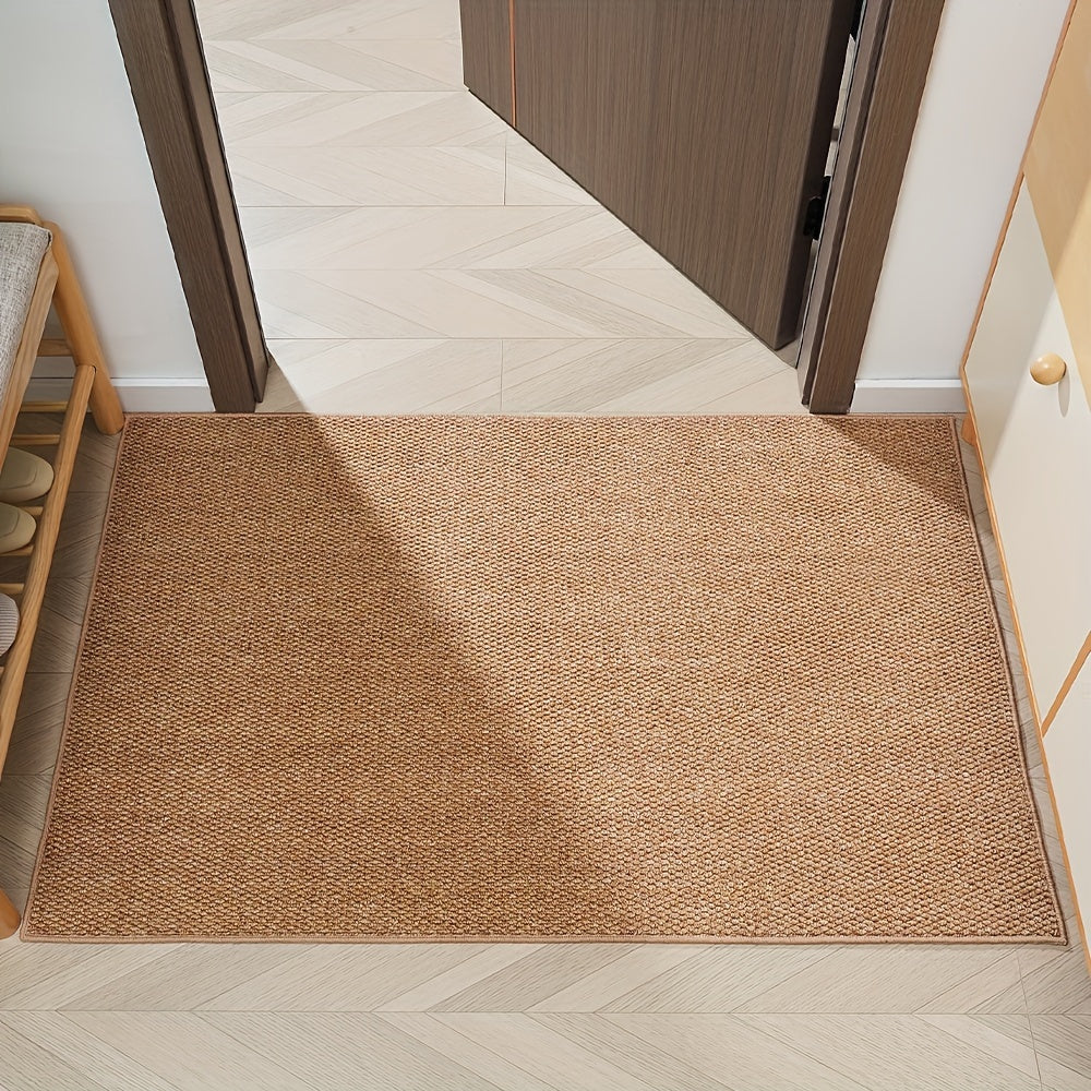 Brown Entry Door Mat Non-Slip Washable Stain-Resistant Rug for Home Decor