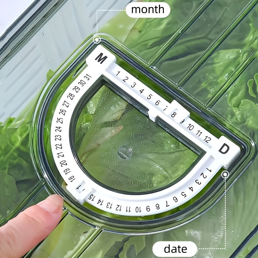 Reusable Plastic Food Storage Container with Leakproof Lid and Timer for Fruits and Vegetables