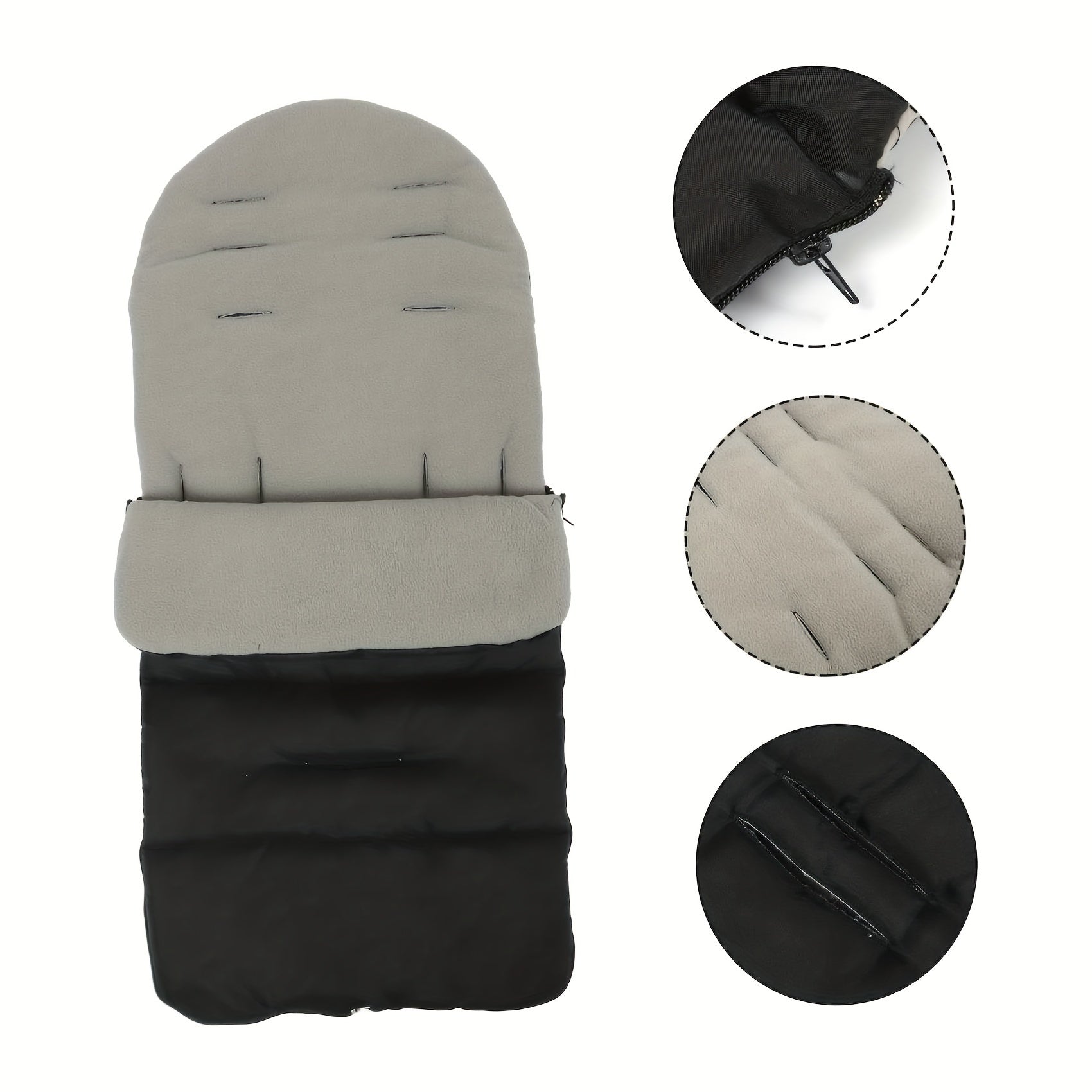 Kuz va qish mavsumiga mo'ljallangan Universal Fit Stroller Footmuff bilan issiq va qulay bo'ling. Shamolga chidamli polyester toladan tayyorlangan bu footmuff sizning chaqalog'ingizning aravachasi uchun eng yaxshi issiqlik va himoya ta'minlaydi.