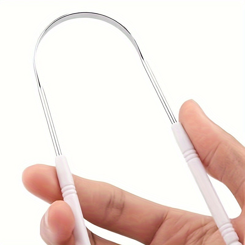 Unisex Stainless Steel Tongue Cleaner Durable Metal Mouth Freshener
