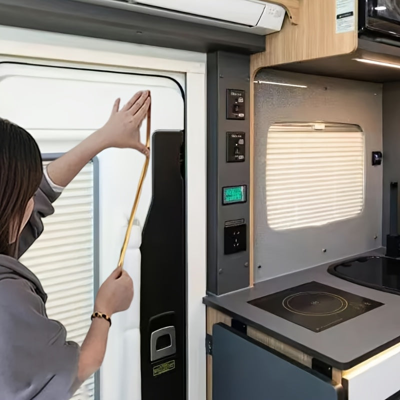 50m RV Bathroom Brushed Golden Silvery Floor Edging Wall Stickers Waterproof Trim