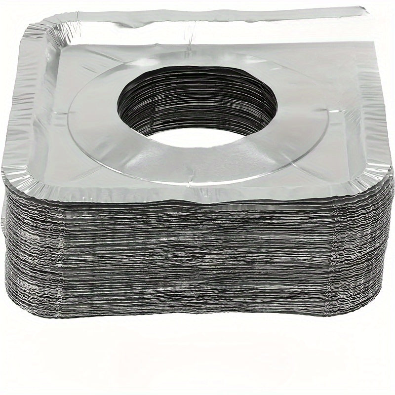 10/50/100 шт. одноразовых алюминиевых фольгированных крышек для конфорок газовых и электрических плит