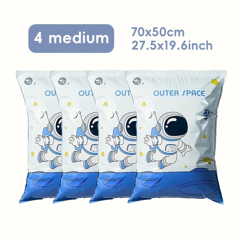 Large Vacuum Compression Storage Bags Set of 4 for Clothing and Bedding Durable Sealed Organizers