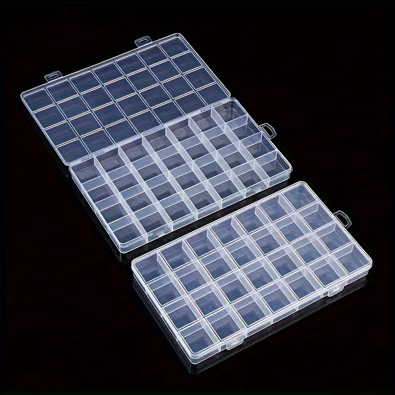 Clear Plastic Jewelry Organizer with 28 Compartments for Earrings Rings Necklaces