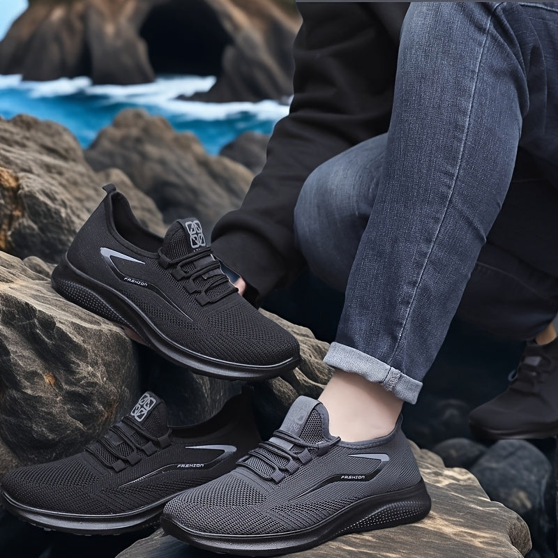 Men's Breathable Mesh Slip-On Sneakers Lightweight Casual Shoes for Spring Summer