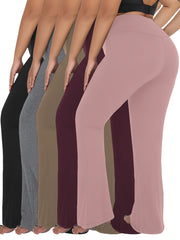 Women's Plus Size Soft High Waist Flare Pants Leggings Tummy Control