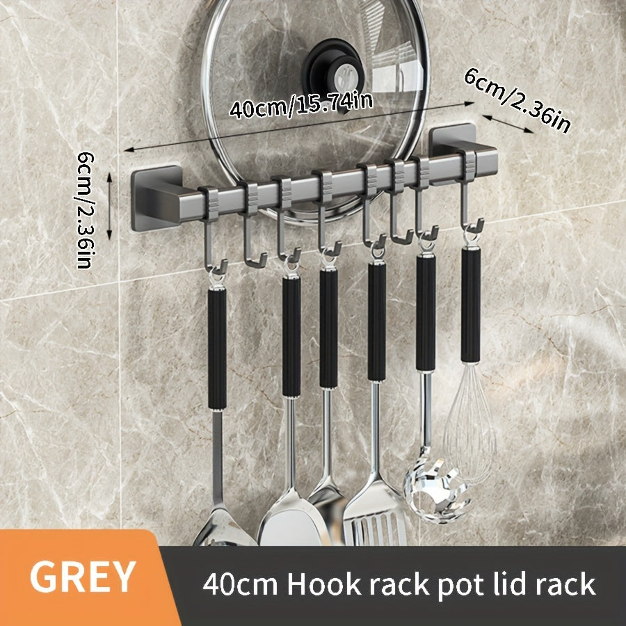 Kuchka devoriga o'rnatiladigan idish-tovoq tashkilotchisi qafaslari va polka bilan harakatlanuvchi ganchlar bilan