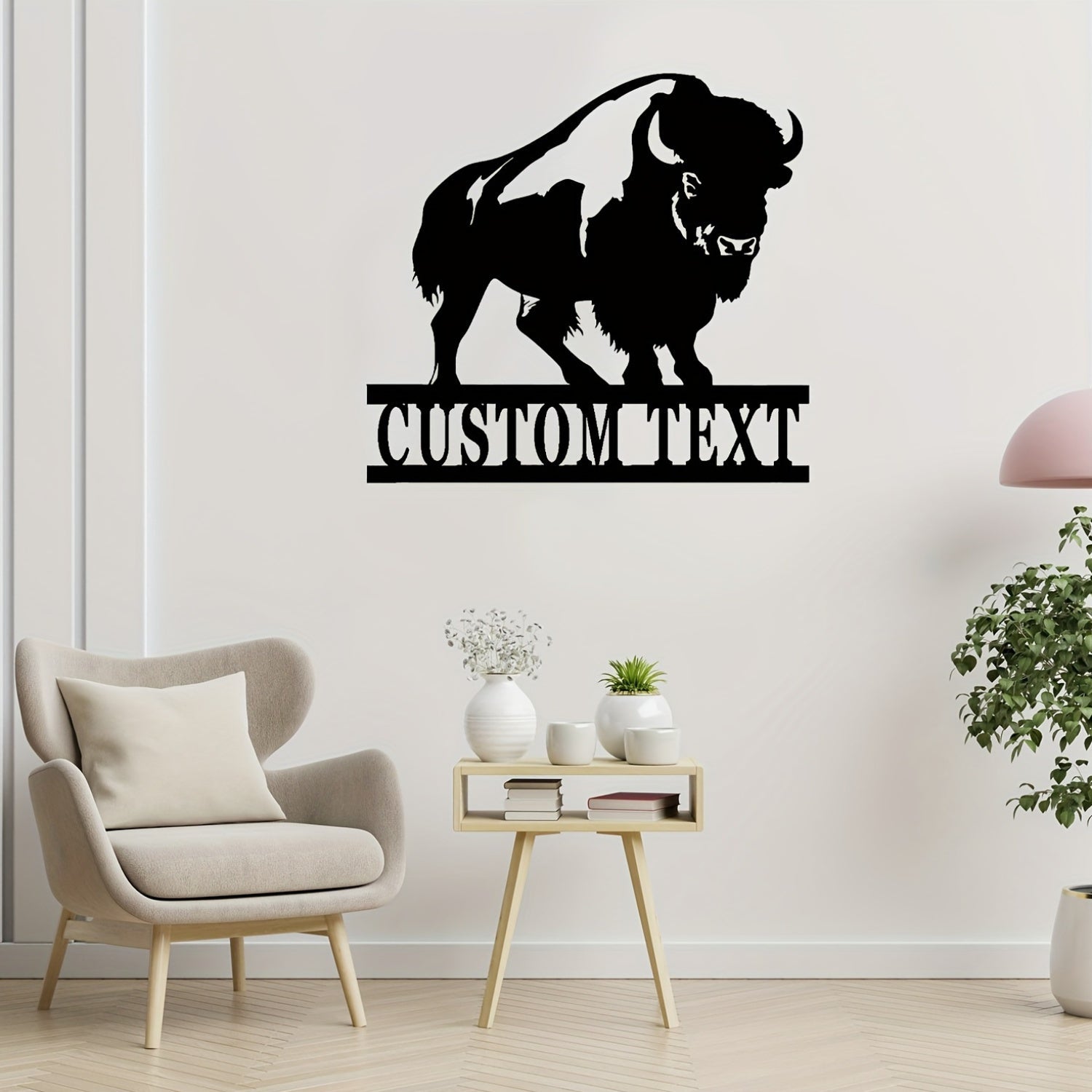 Metal Wall Art Buffalo Silhouette for Ranches and Farmhouse Decor