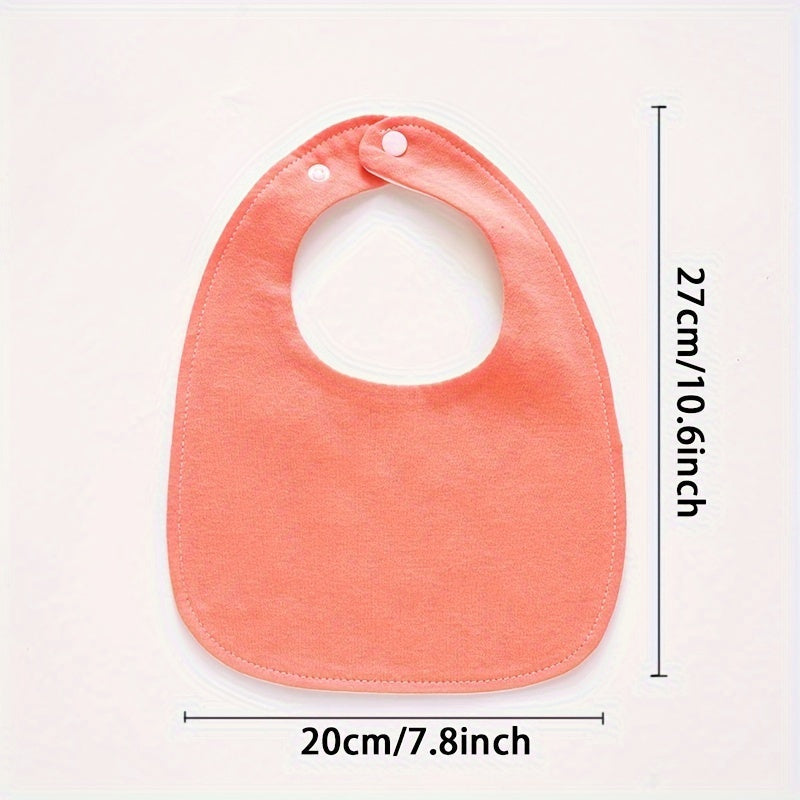 Baby Bibs Soft U-Shaped Adjustable Waterproof Cotton Drooling Bibs for Feeding