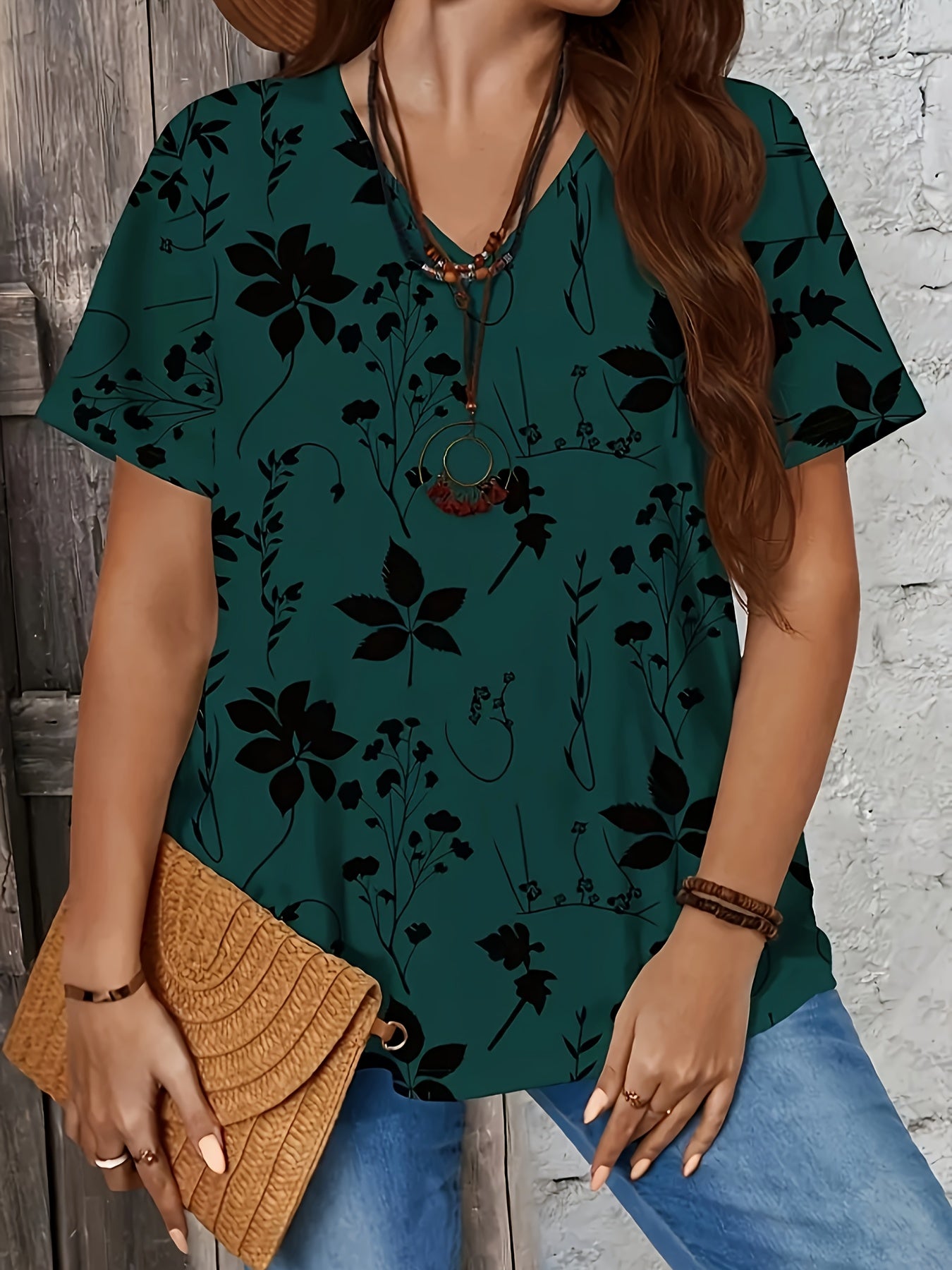 Women's Large Size Cotton T-Shirt for Casual Wear