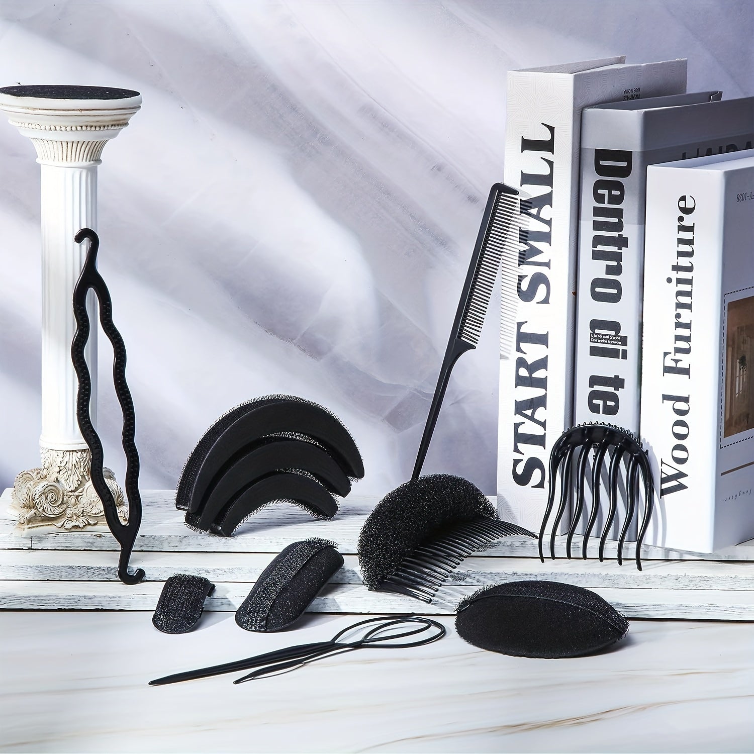 16 Pieces Hair Bump Up Volume Inserts for Women Styling Tools and Combs