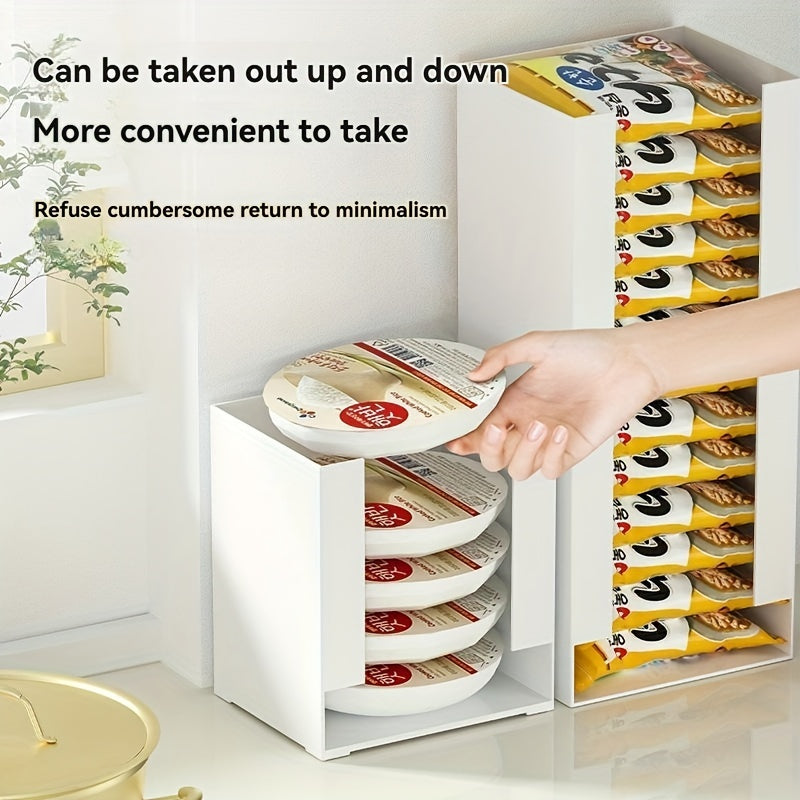 Yaponcha uslubdagi plastik saqlash tashkilotchisi - qulayliklar uchun ko'p funksiyali dispenser, bir martalik stakanlar, to'qimalar, pampers, ichki kiyimlar va yuz to'qimalari uchun - oshxona va kafe foydalanishi uchun mukammal