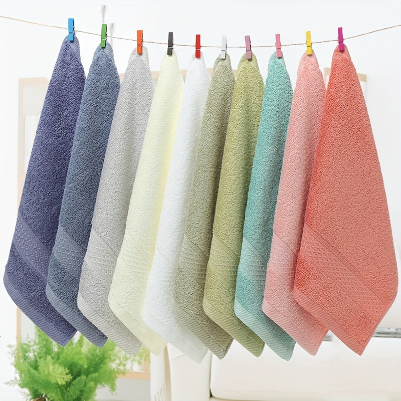 Set of 6 Cotton Wash Cloths in 6 Colors 33x33cm Highly Absorbent Bathroom Towels