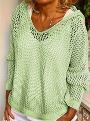 Plus Size Women's Casual Hoodie Oversized Long Sleeve Pullover Light Gray