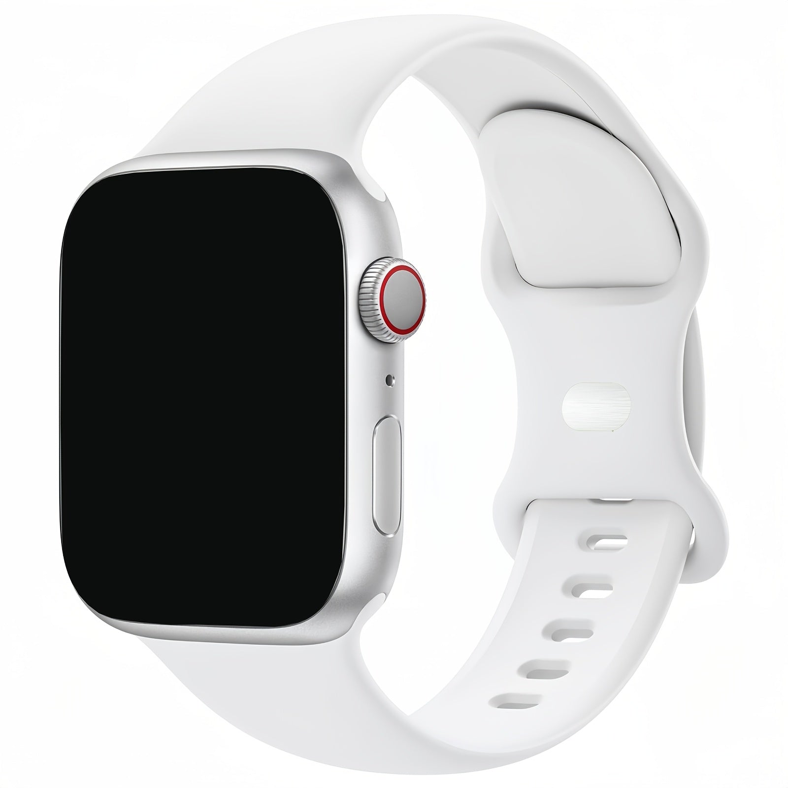 Silicone Waterproof Sweatproof Watch Band for Iwatch Series 9-1 38mm-49mm Butterfly Clasp Skin-Friendly