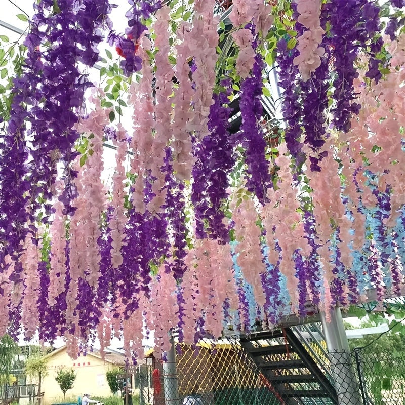10pcs Artificial Purple Vine Flowers for Outdoor Wedding and Holiday Decor