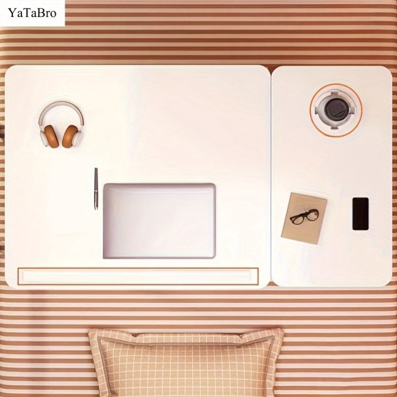 Sozlanadigan noutbuk stoli, stakan tutqichli, yopishqoq bo'lmagan chetlar, yog'och tolali taxta, o'smirlar uchun, qora yoki oq