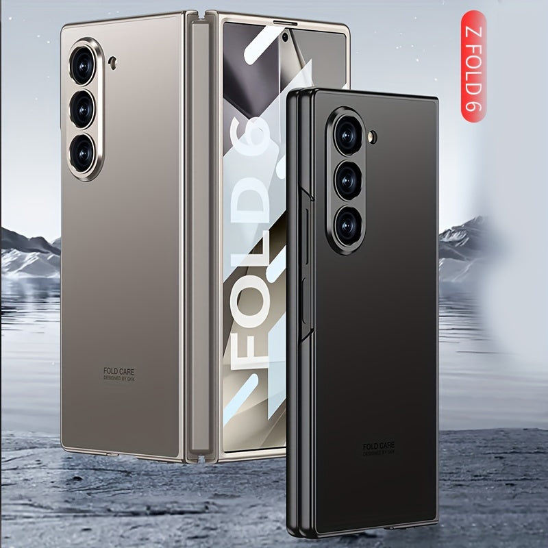 Frosted PC Shell-Film Mobile Phone Case for Samsung Galaxy Fold Series Shockproof Drop-Proof Business Protective